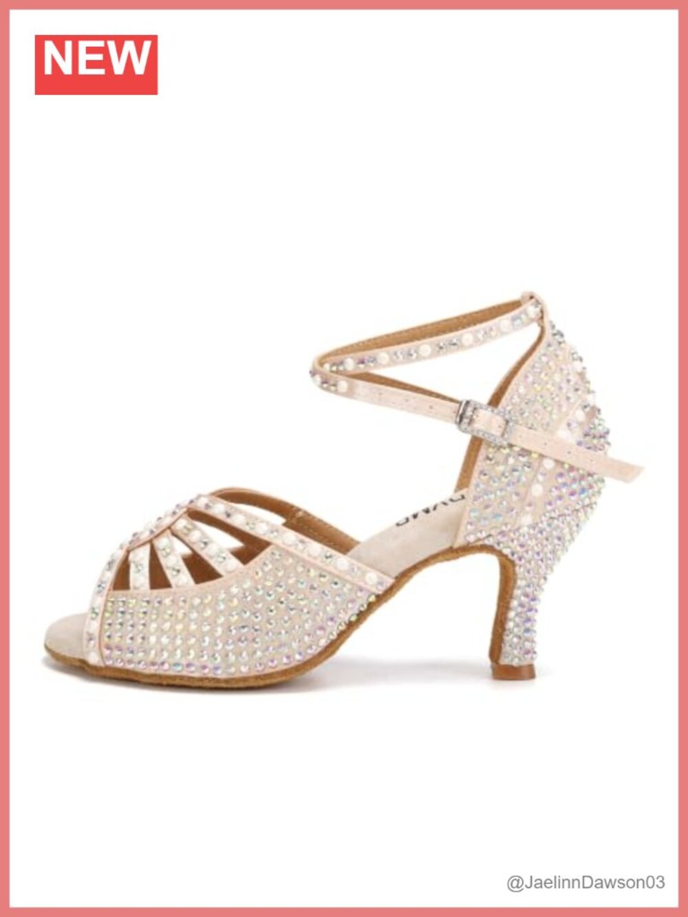 Women's Latin Dance Shoes Rhinestones Satin Ballroom Salsa Professional